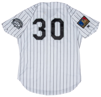 1994 Tim Raines Game Used and Signed/Inscribed Chicago White Sox White Pinstripe Home Jersey (Coleman LOA & PSA/DNA)